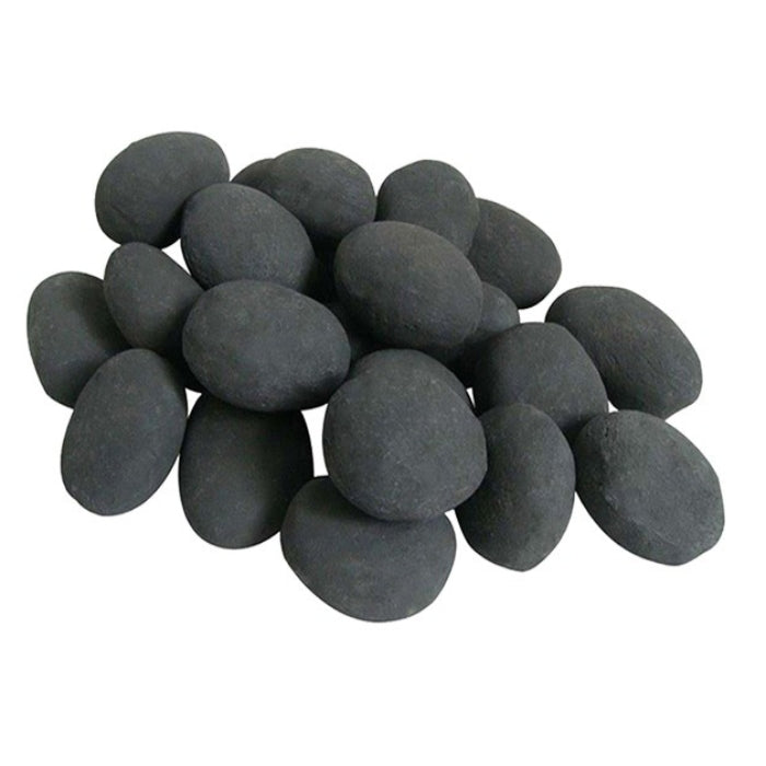ScandiFlames aCeramic Pebbles Bioethanol Fireplace Decoration 24 Pieces
