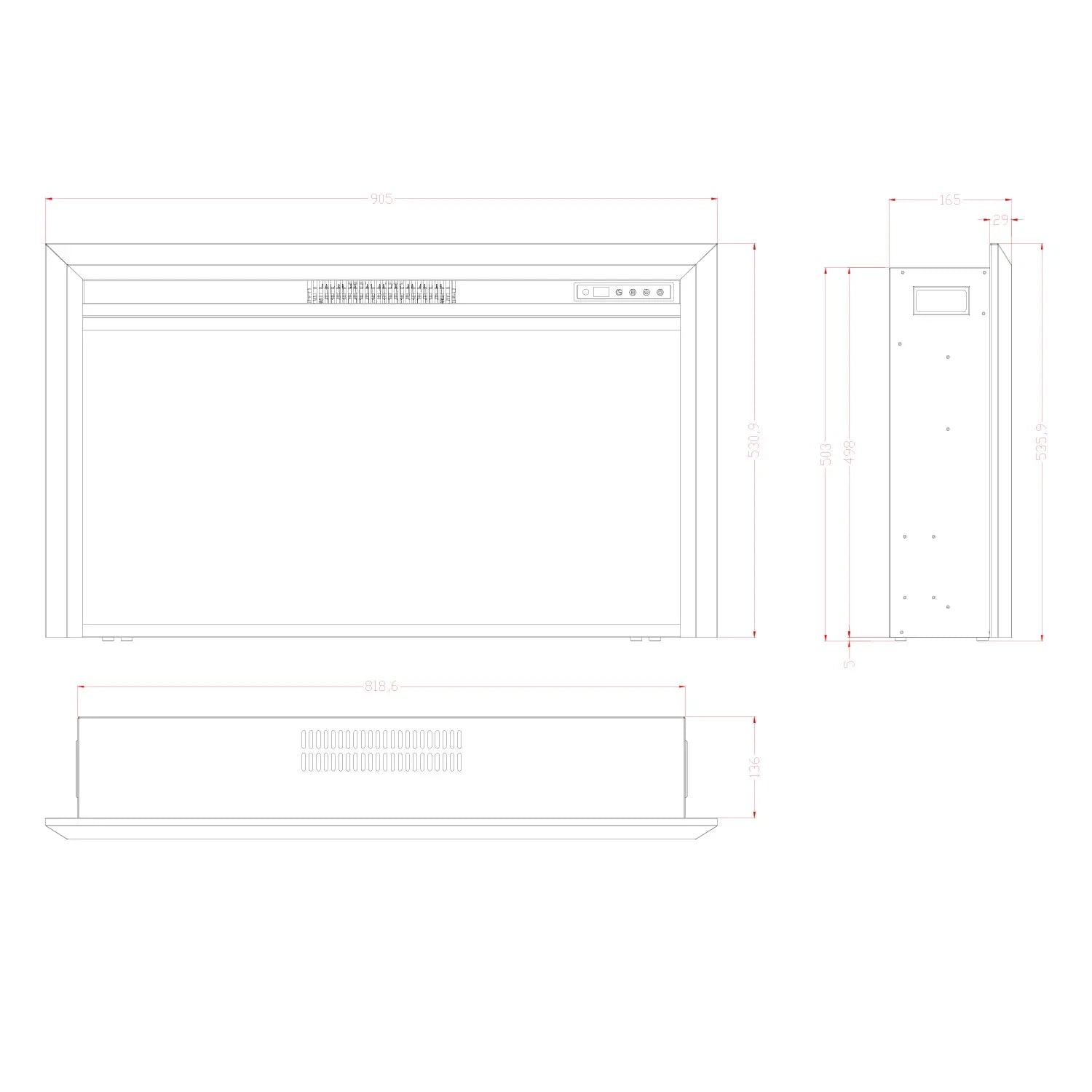 Scandiflames Electric Pyrope LED Fireplace Insert