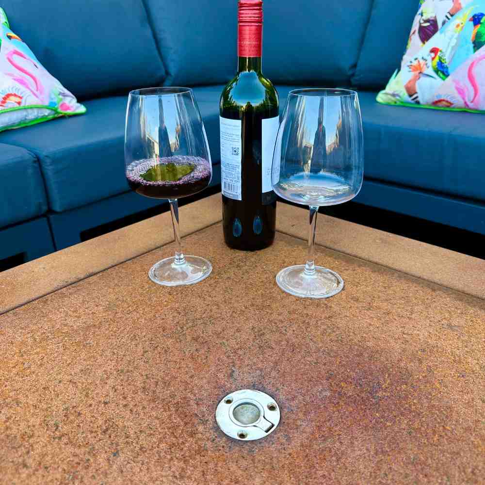 Spartan Corten Steel Garden Fire Table 800H x 800W in Corten Steel