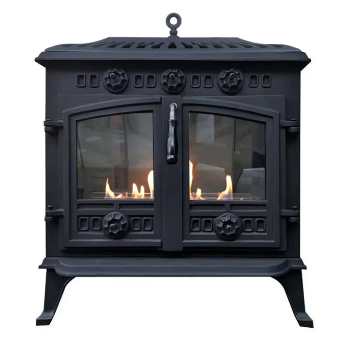 ScandiFlames Spitsbergen Cast Iron Freestanding Bioethanol Fireplace