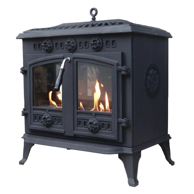 ScandiFlames Spitsbergen Cast Iron Freestanding Bioethanol Fireplace