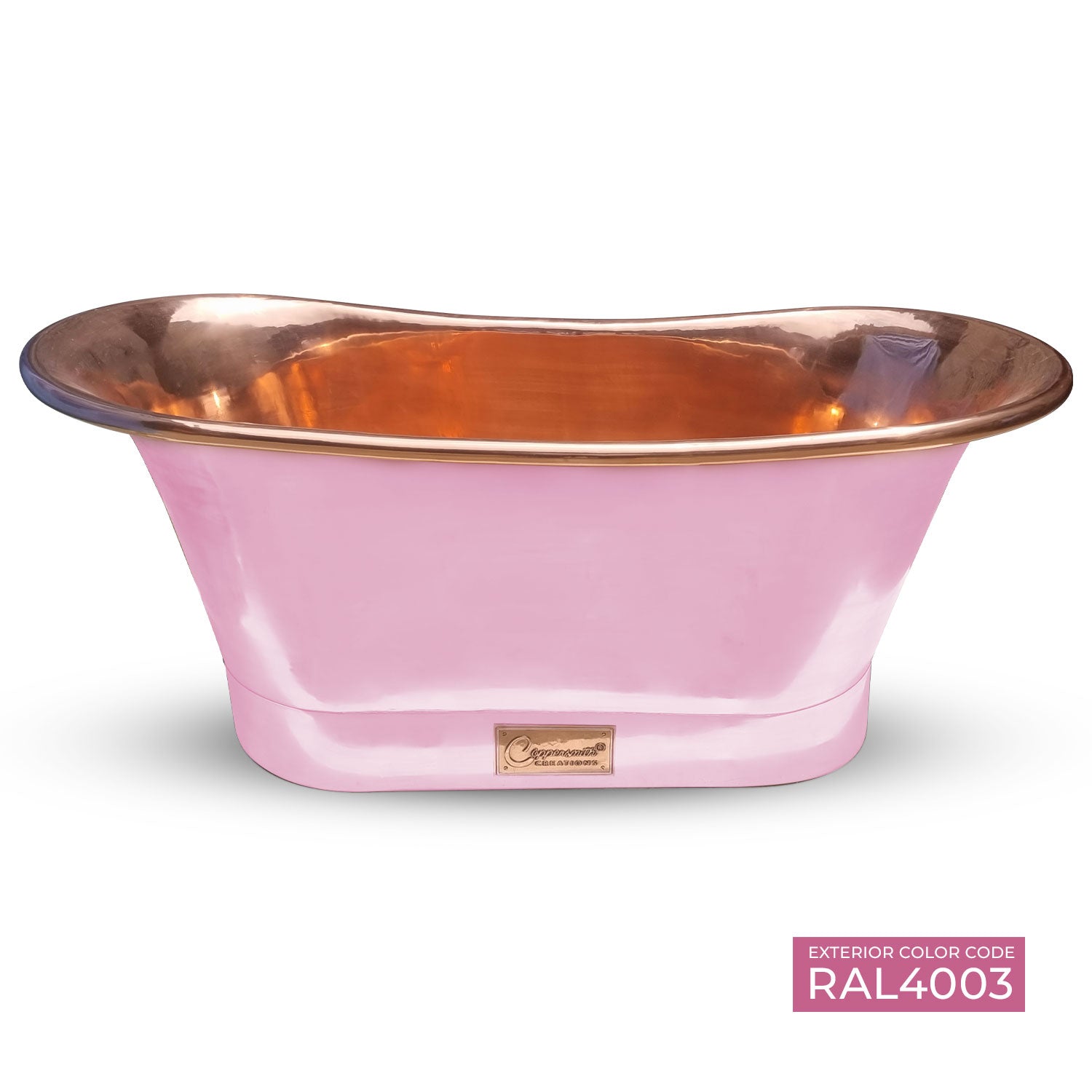 Coppersmith Creations Copper Freestanding Bathtub Straight Base Choice of Colour