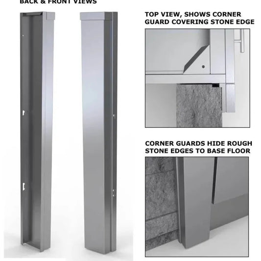 Sunstone Outdoor Kitchens 3" End Corner Guard Panel – Left Side of Base Cabinets in