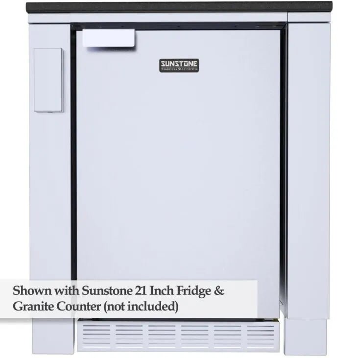 Sunstone Outdoor Kitchens 30" Fridge Cabinet in Light Brushed Stainless Steel