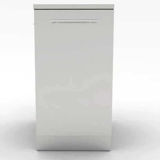 Sunstone Outdoor Kitchens Cabinet with Trash Drawer in Light Brushed Stainless Steel