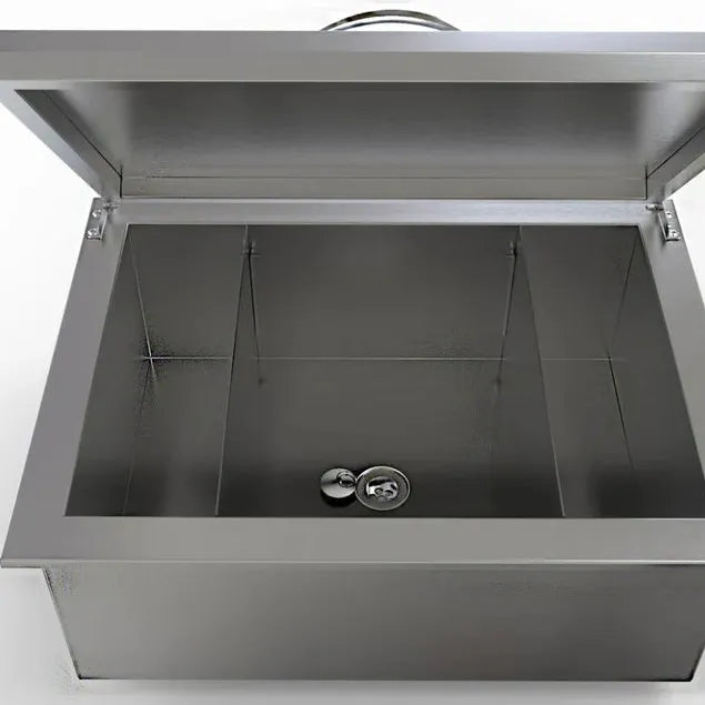 Sunstone Outdoor Kitchens Drop - In Ice Chest in Light Brushed Stainless Steel