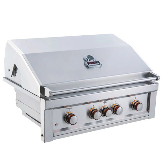 Sunstone Outdoor Kitchens Ruby Series Built In 5 Burner Gas Grill with Infrared Technology, Light Stainless Steel