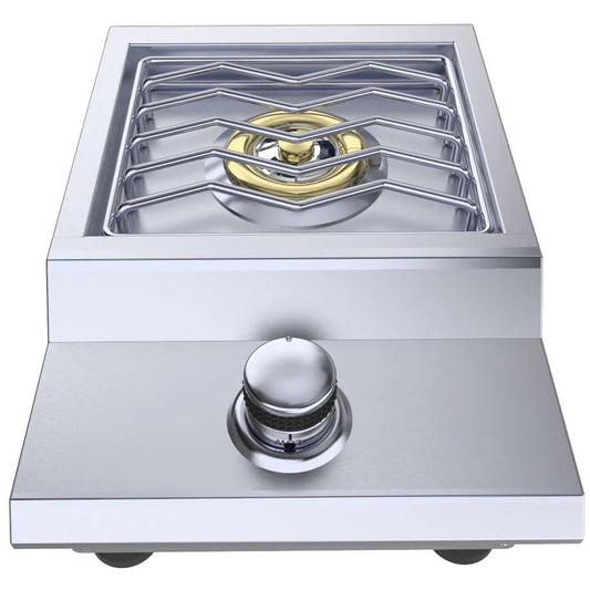 Sunstone Outdoor Kitchens Slide - In Versa Double Burner - outdoor grill - Ice Cold Spice | Light Brushed Stainless Steel
