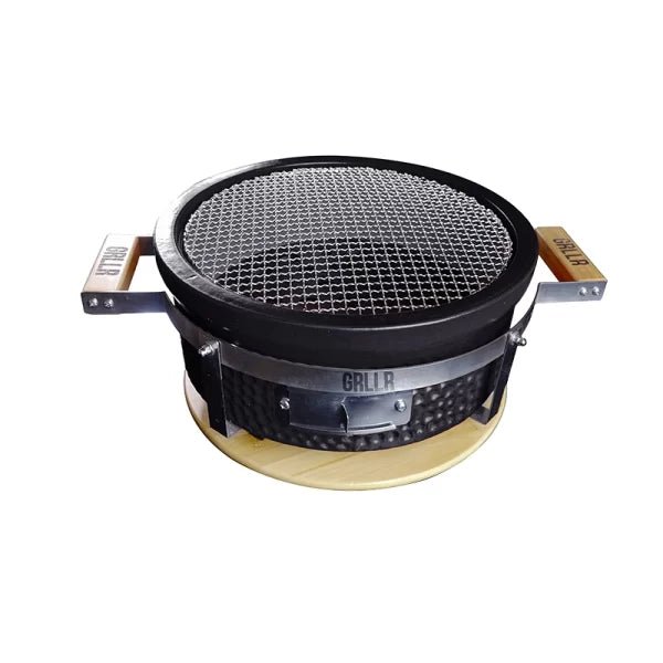 GRLLR Tokyo Shichirin Round Table Barbecue - outdoor grill - Ice Cold Spice | Black
