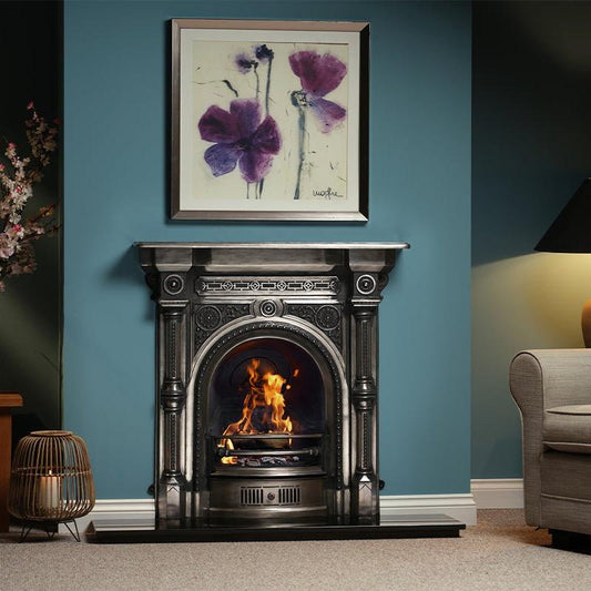 Carron Tweed Cast Iron Combination Fireplace - fireplace - Ice Cold Spice | Black H102 x W101