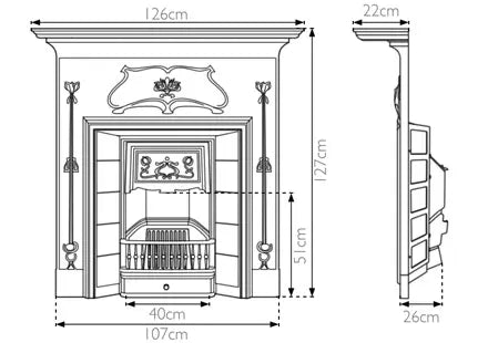 Carron Verona Cast Iron Combination Fireplace