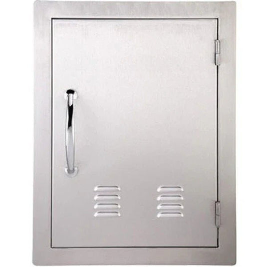 Sunstone Outdoor Kitchens Vertical Door Ventilated, Right Opening – Large - outdoor grill - Ice Cold Spice | Light Brushed Stainless Steel