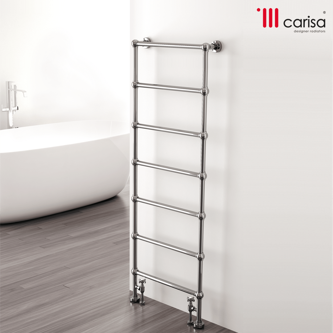 Carisa Victoria Traditional Steel Heated Bathroom Towel Rail
