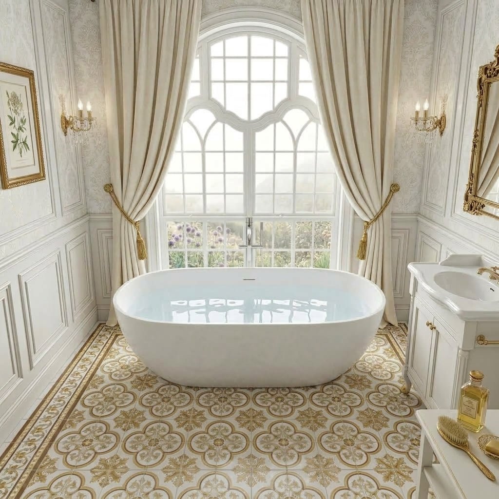 Vincent Alexander Alton Oval Freestanding Bathtub in Gloss White