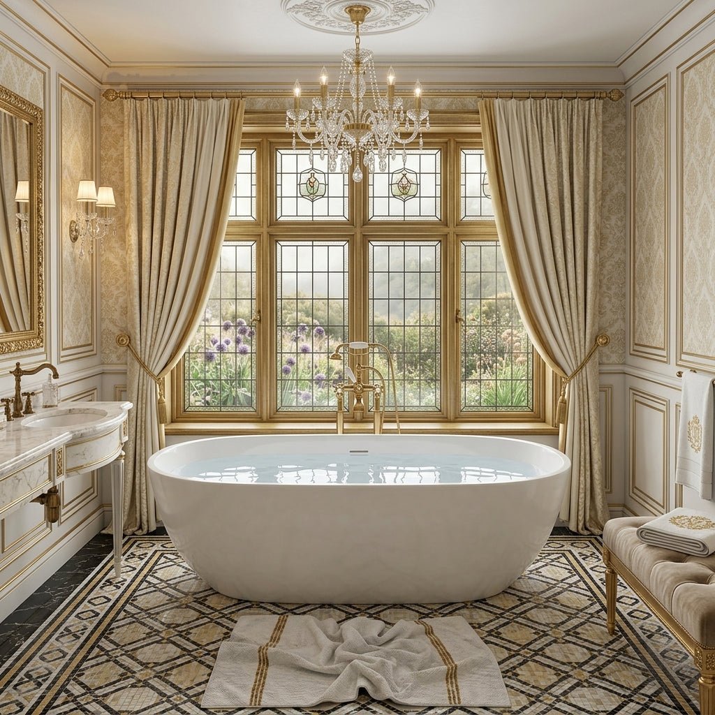 Vincent Alexander Alton Oval Freestanding Bathtub in Gloss White