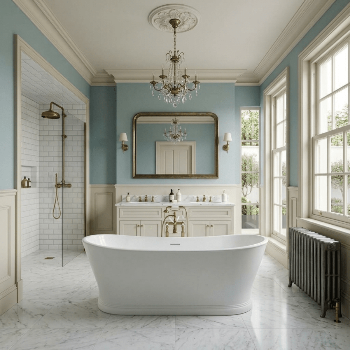 Vincent Alexander Ashmere Double Ended Oval Freestanding Bathtub in Gloss White