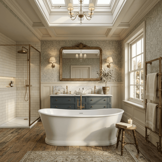 Vincent Alexander Ashmere Double Ended Oval Freestanding Bathtub in Gloss White