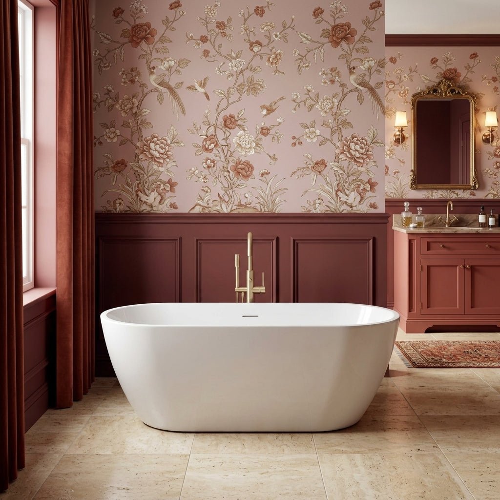 Vincent Alexander Belgravia Double Ended Oval Freestanding Bathtub in Gloss White