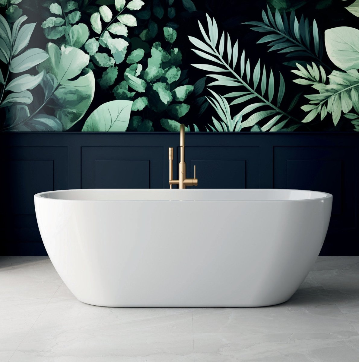 Vincent Alexander Belgravia Double Ended Oval Freestanding Bathtub in Gloss White
