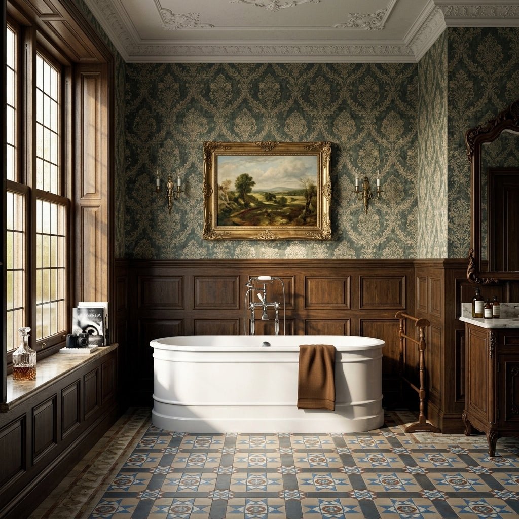 Vincent Alexander Forge Double Ended Oval Back to Wall Bathtub in Gloss White