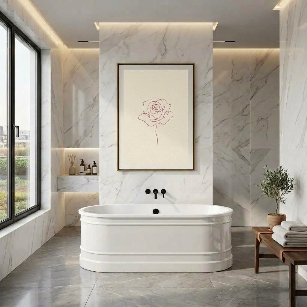 Vincent Alexander Forge Double Ended Oval Freestanding Bathtub in Gloss White