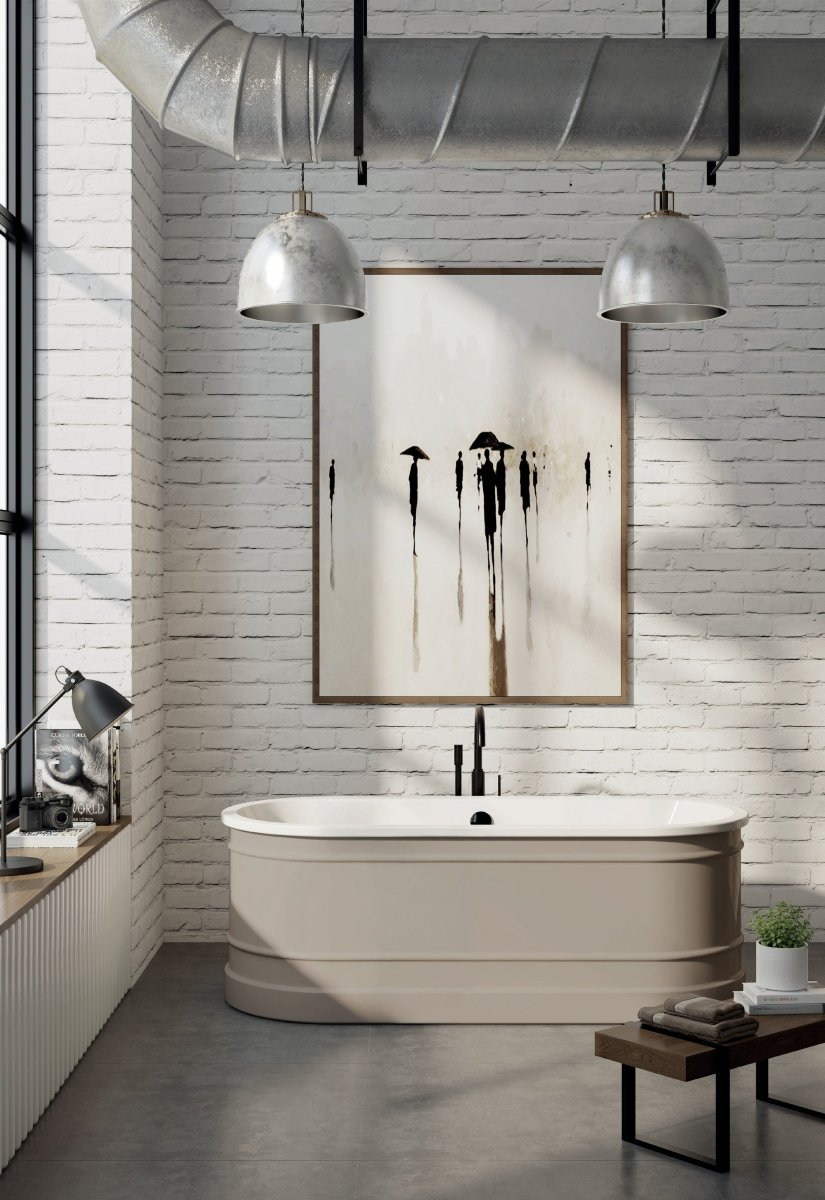 Vincent Alexander Forge Double Ended Oval Freestanding Bathtub in Gloss White