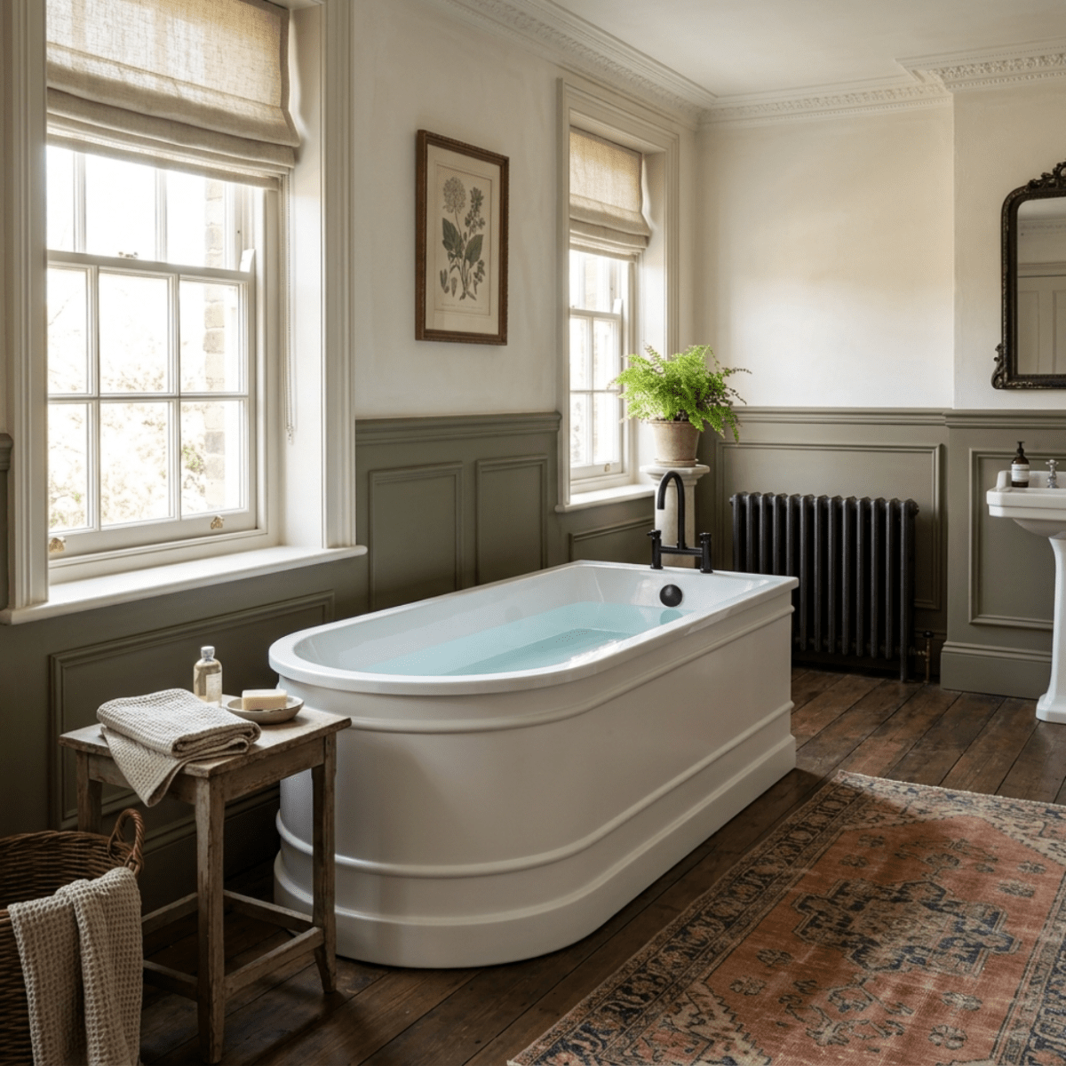 Vincent Alexander Forge Single Ended Oval Corner Bath in Gloss White