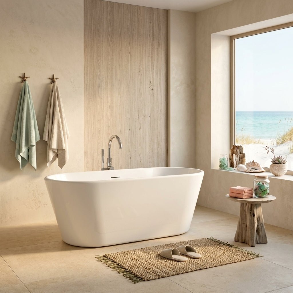 Vincent Alexander Grosvenor Oval Freestanding Bathtub in Gloss White