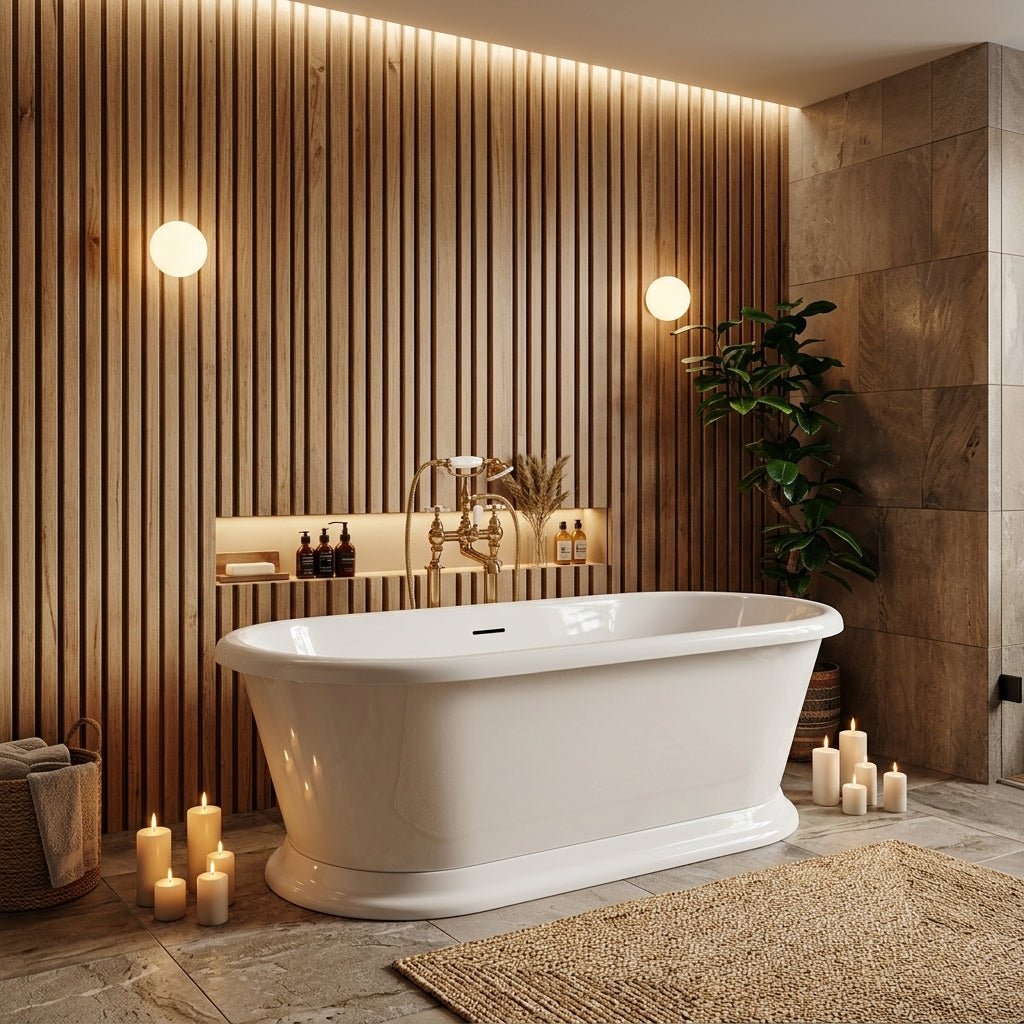 Vincent Alexander Harbour Double Ended Oval Freestanding Bathtub in Gloss White