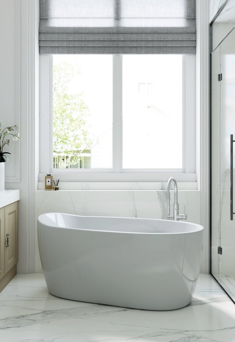 Vincent Alexander Littleton Double Ended Oval Freestanding Bathtub in Gloss White