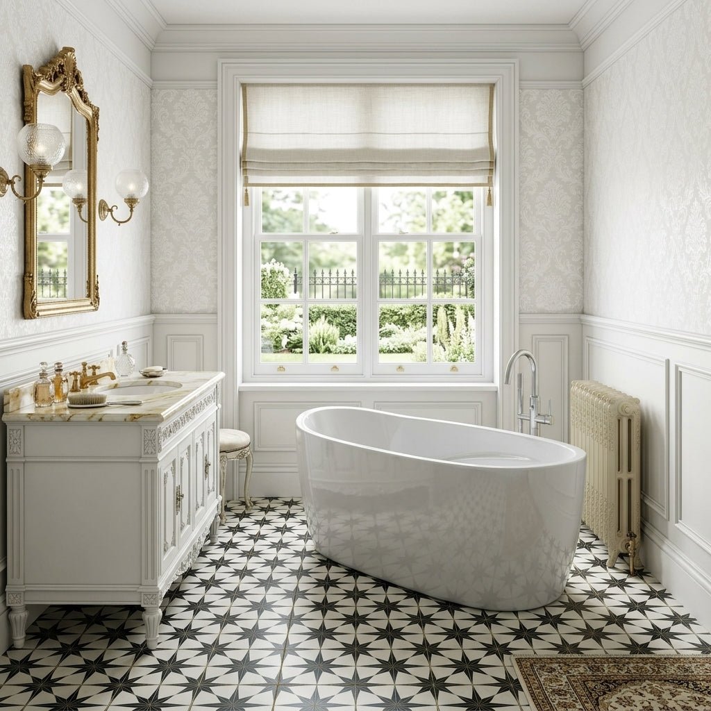 Vincent Alexander Littleton Double Ended Oval Freestanding Bathtub in Gloss White