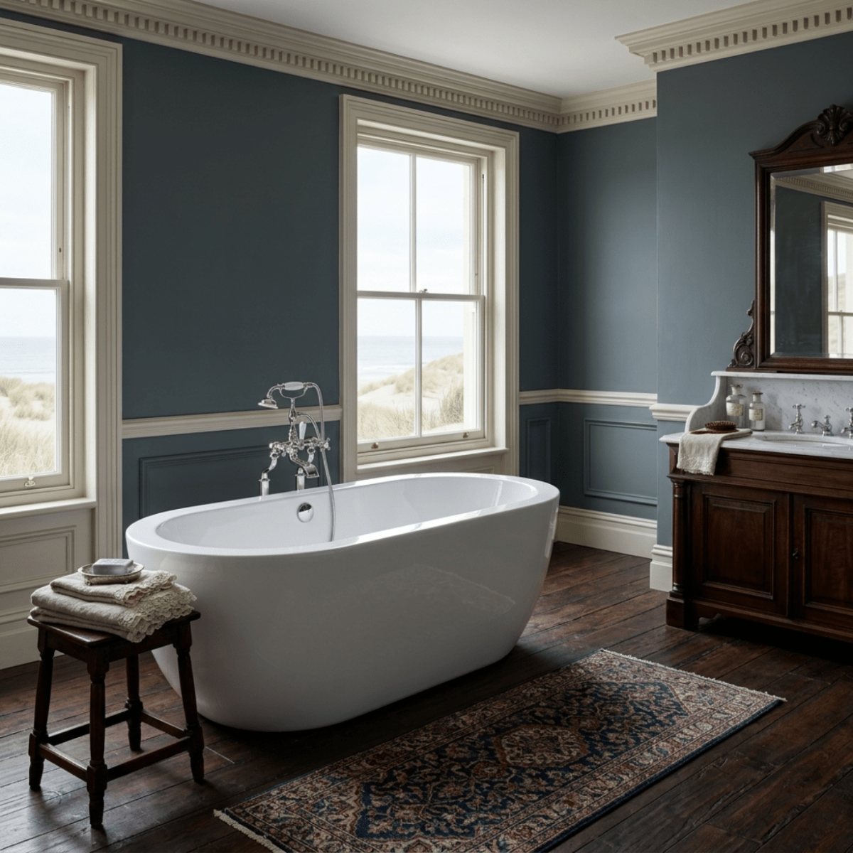Vincent Alexander Olympia Oval Freestanding Bathtub in Gloss White