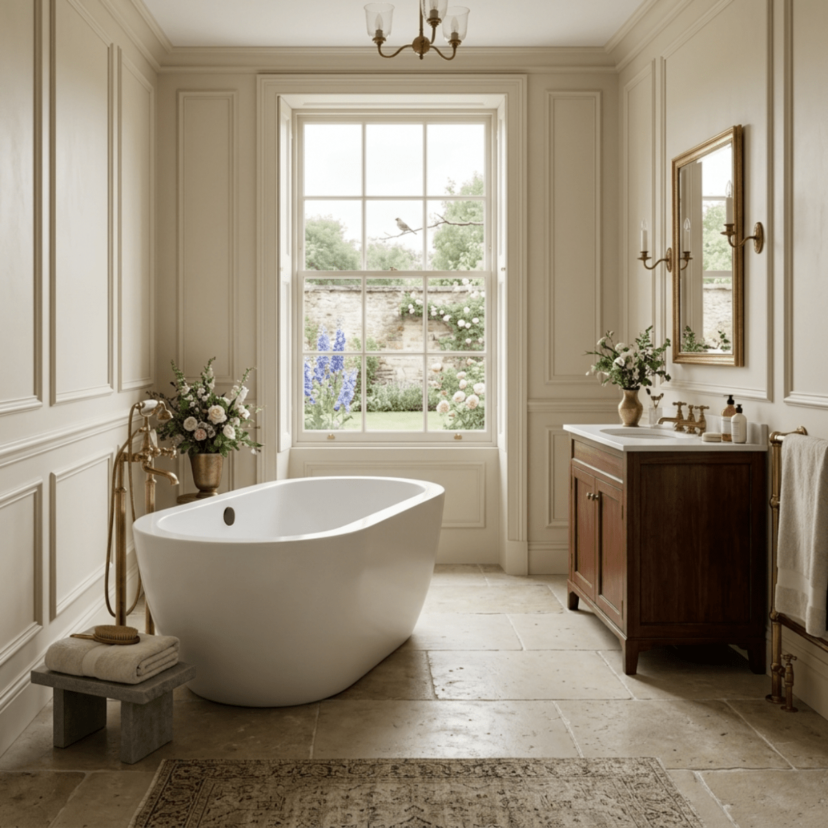 Vincent Alexander Olympia Oval Freestanding Bathtub in Gloss White