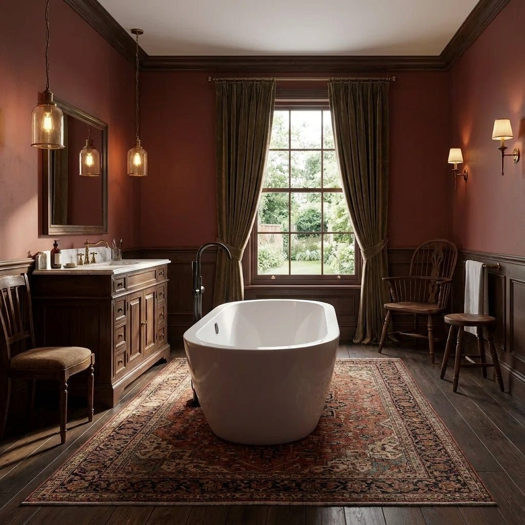 Vincent Alexander Olympia Oval Freestanding Bathtub in Gloss White