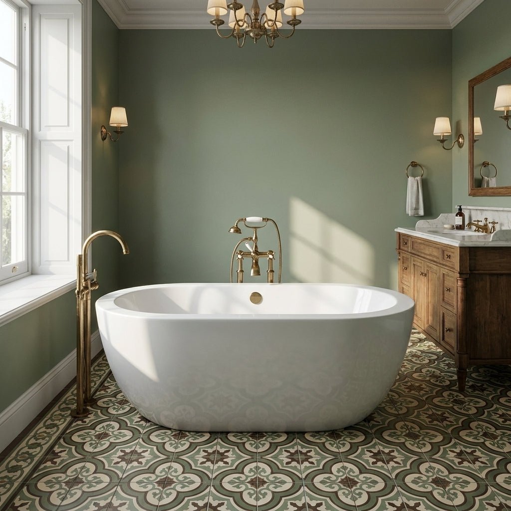 Vincent Alexander Olympia Oval Freestanding Bathtub in Gloss White