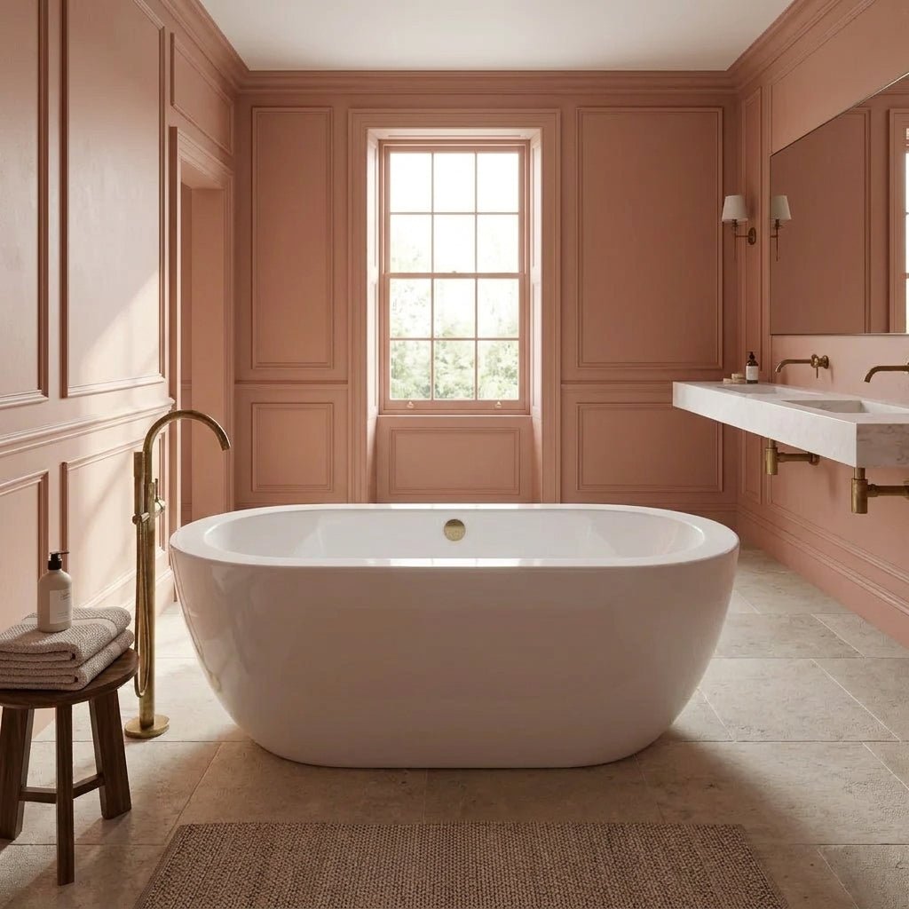 Vincent Alexander Olympia Oval Freestanding Bathtub in Gloss White