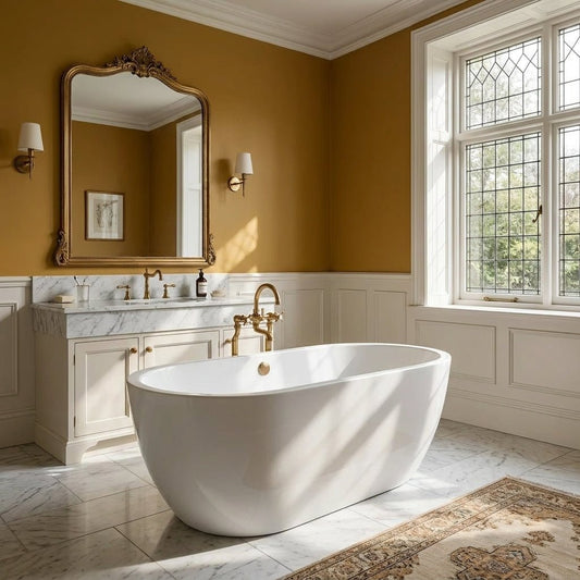 Vincent Alexander Olympia Oval Freestanding Bathtub in Gloss White