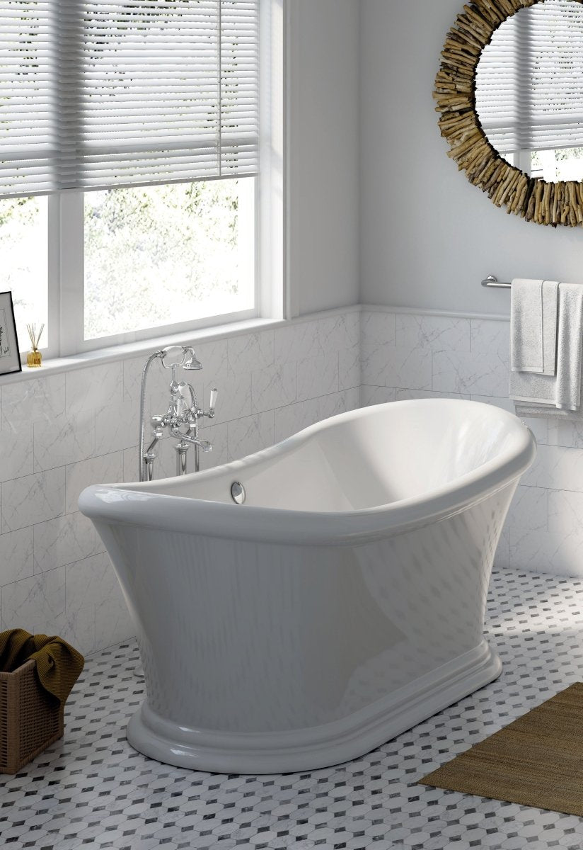 Vincent Alexander Sherborne Oval Freestanding Bathtub in Gloss White
