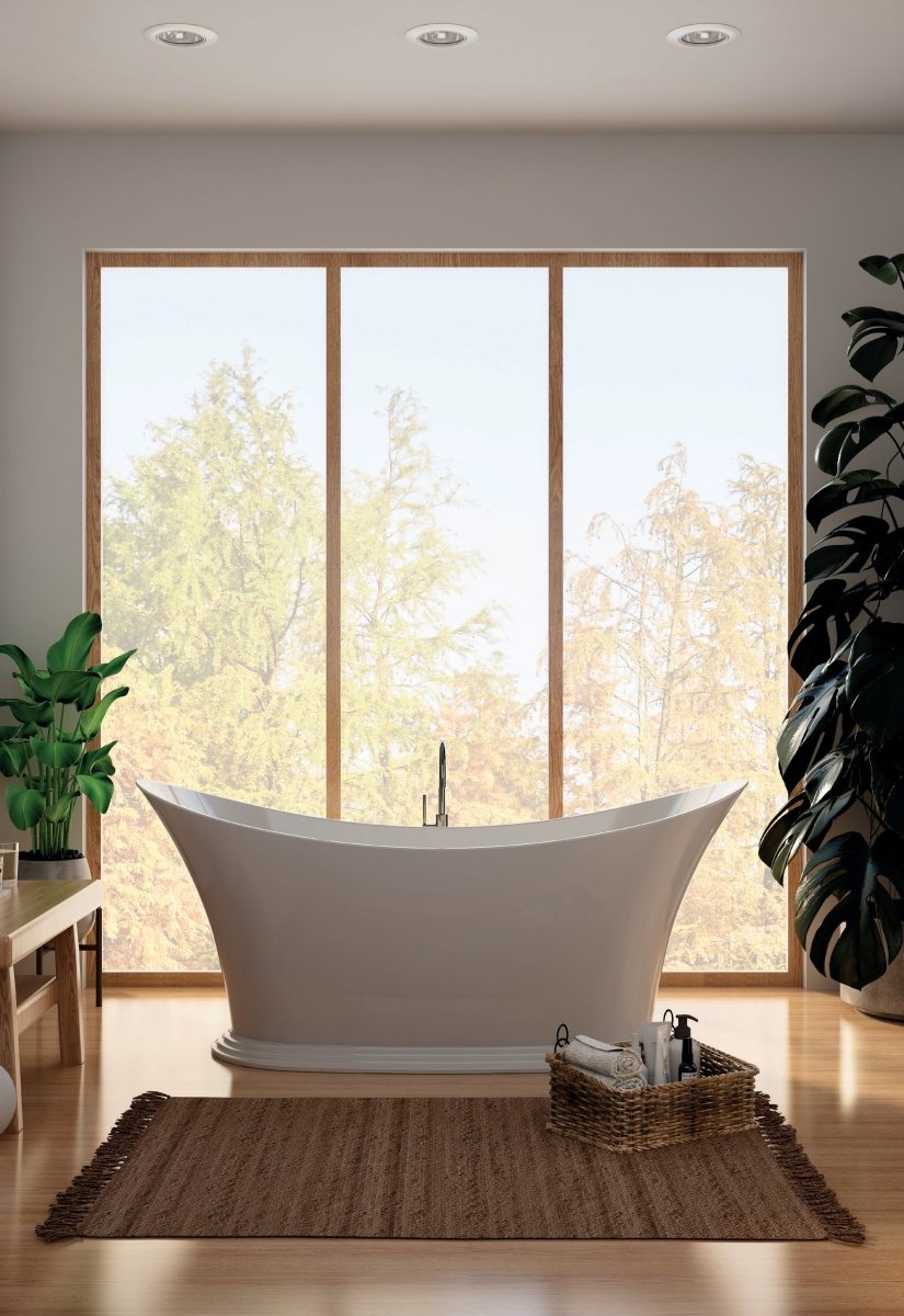 Vincent Alexander Tattershall Double Ended Oval Freestanding Bathtub in Gloss White