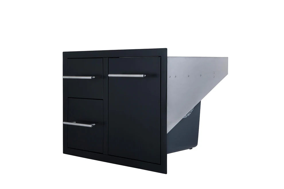 Sunstone Outdoor Kitchens Double Drawer and Trash Tray Combo with Plastic Bin