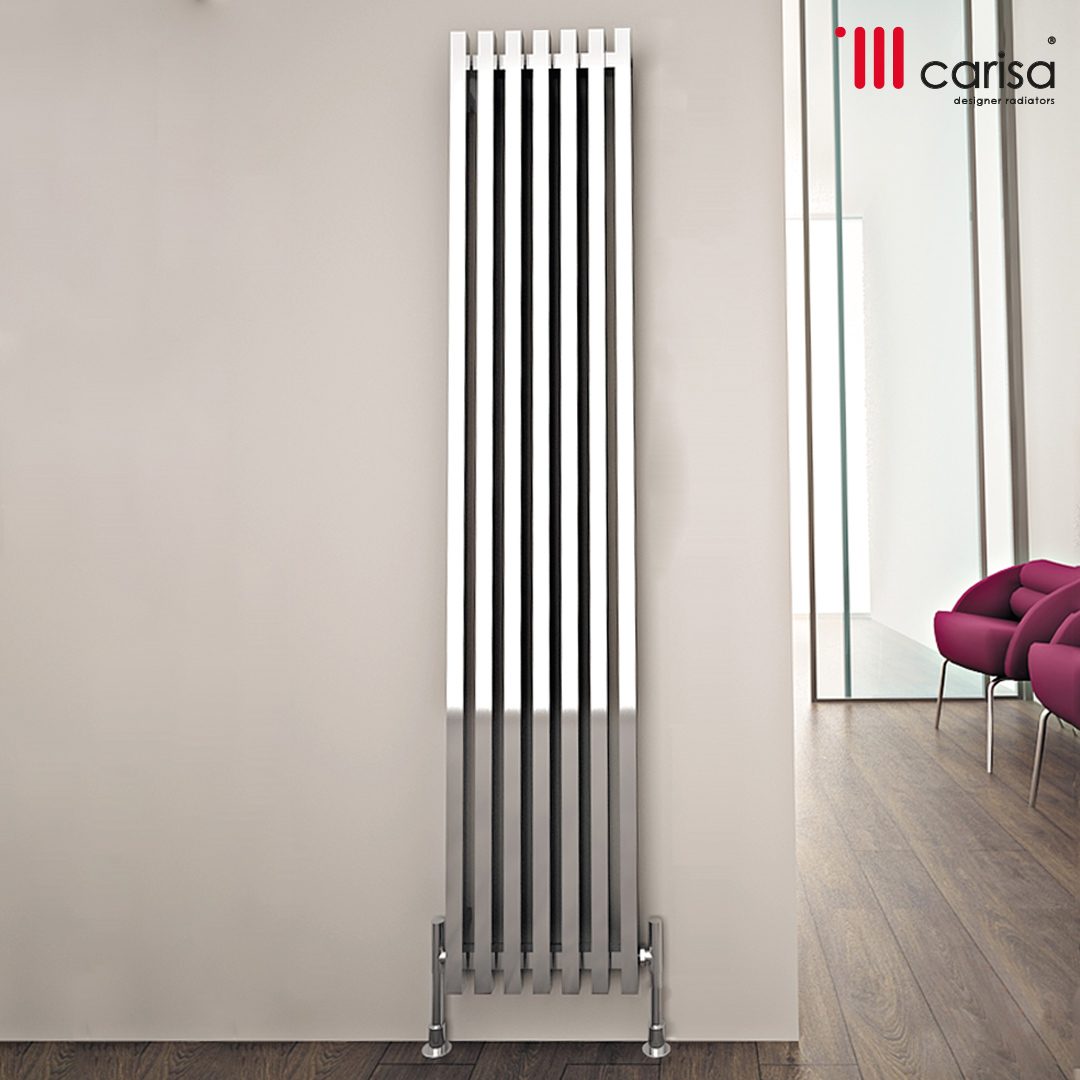 Carisa Zara Chrome Polished Steel Tall Radiator | 1 colour, 2 sizes